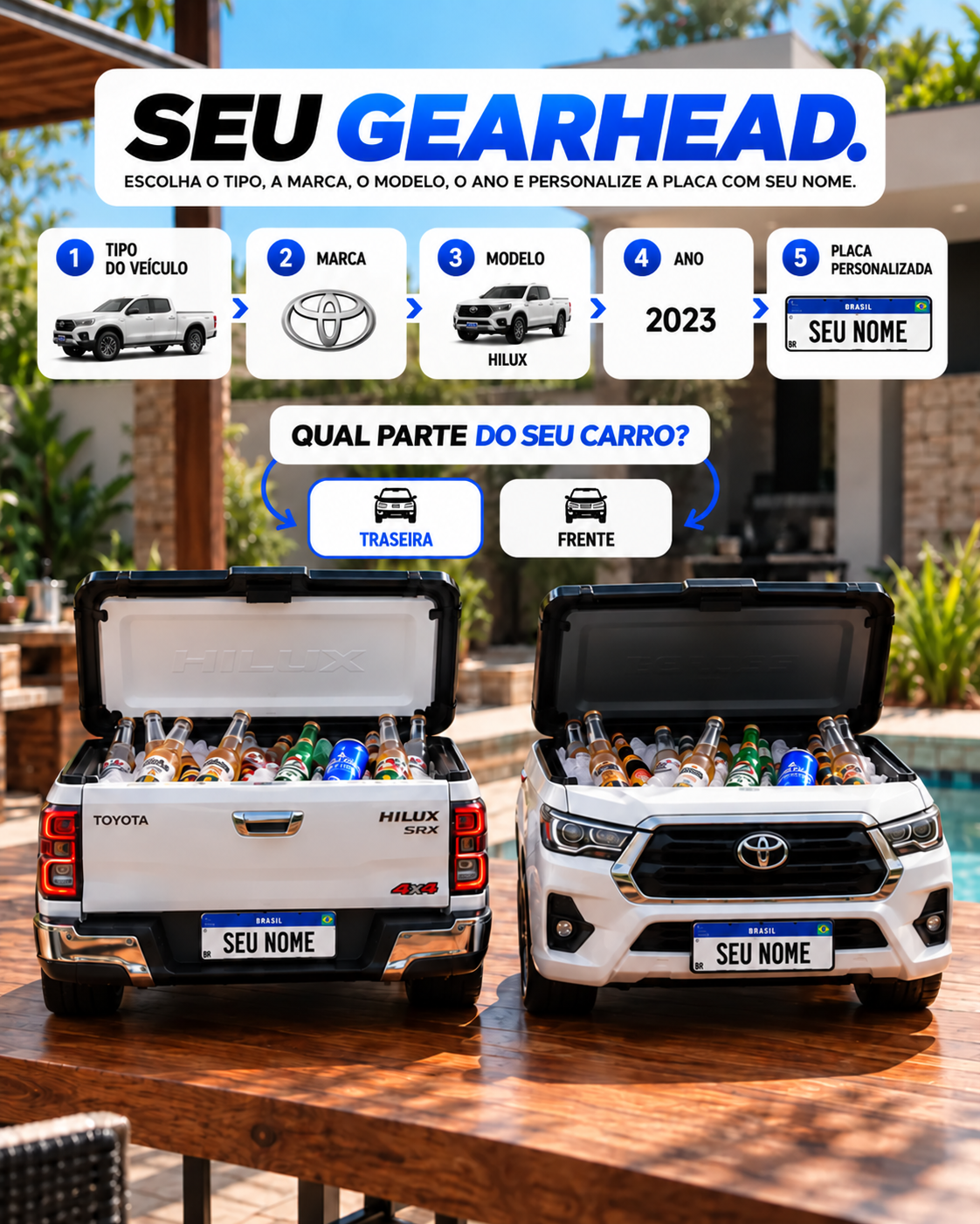 Mini Cooler Gearhead – Cooler dos Apaixonados por Carros & Churrasco